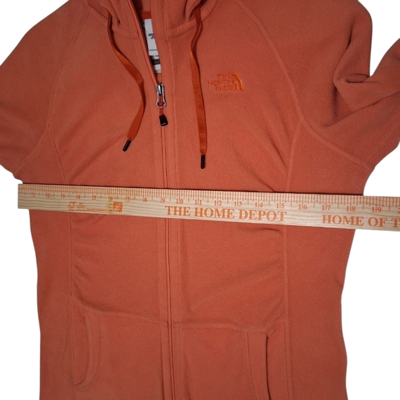 EUC NORTH FACE POLARTEC CLASSIC Sz. S/P Orange Zippered Hoodie - Picture 5 of 14